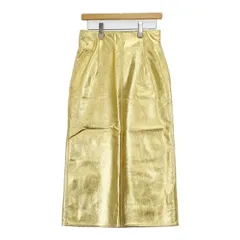 CITYSHOP FAUX LEATHER H/W スカート 合皮 フェイクレザー 定価19800円 ロングスカート 23AW ゴールド レディース シティショップ【中古】5-1023T∞のサムネイル