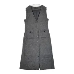 STRAWBERRY-FIELDS ツイード2wayジャンスカ コート 羽織 定価29700円 ワンピース 24AW グレー レディース ストロベリーフィールズ【中古】5-1101T∞