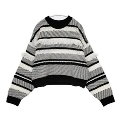 VIVIENNE TAM フリンジ セーター ニット ホワイト ブラック レディース ヴィヴィアンタム【中古】5-1105T∞のサムネイル
