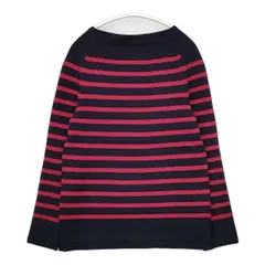 YURI+PARK イタリア製 メリノウール ボーダー セーター ニット ネイビー レッド レディース ユリパーク【中古】5-1129T∞