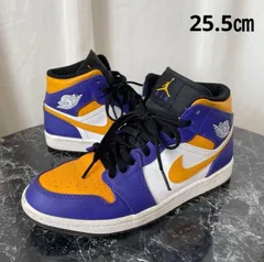 NIKE AIR JORDAN 1 MID 【LAKERS】 ナイキ エア ジョーダン 1 ミッド レイカーズ メンズ スニーカー ミドルカット DARK CONCORD/TAXI/WHITE/BLACK パープル イエロー ホワイト DQ8426-517