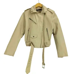 ザラ ZARA フェイクレザー ダブルライダースジャケット レディース import：L 