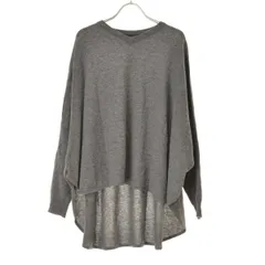 【mizuiro-ind】3-226962 Vネックウールニットワイドプルオーバー長袖ニットセーター