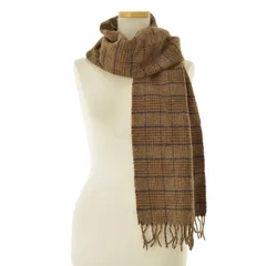 【Johnstons】チェックカシミヤマフラー