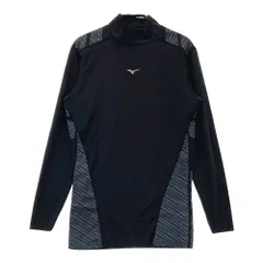サイズ：L MIZUNO GOLF ミズノゴルフ  ハイネック長袖インナーTシャツ  ブラック系 [240101608866] ゴルフウェア メンズ ストスト