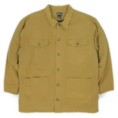 パタゴニア PATAGONIA 90s 90年代 ワークレンジコート カバーオール モキ柄 総柄 フリース ヌエボレンジ アウトドア USA ヴィンテージ 古着 メンズ ジャケット ライトブラウン L【中古】