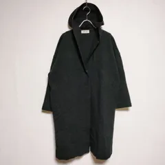 evam eva press wool hooded coat 定価44000円 E193K045 フード付き コート チャコールグレー レディース エヴァムエヴァ【中古】4-0120T∞のサムネイル