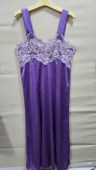 パープル レース ロング スリップ ONE PIECE