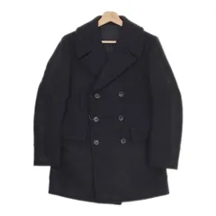 Scye 5121-73560 Pea Coat Super140s サイズ36 メルトン 定価107800円 ピーコート ブラック メンズ サイ【中古】4-1018A♪のサムネイル