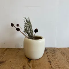 アンティーク 白磁 火鉢 花瓶 鉢 囲炉裏 レトロy515