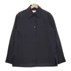 JIL SANDER 未使用品 CAMICIA ウールギャバジンシャツ J52DL0008 J40002 定価162800円 24SS ブラック レディース ジルサンダー【中古】4-1113T♪のサムネイル