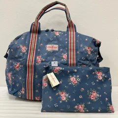 7937　Cath Kidston　キャスキッドソン　折り畳み　ボストンバッグ　旅行用バッグ　トラベルバッグ　ハンドバッグ　トラベルバッグ　ポーチ　ポーチ入りバッグ　エコバッグ　レディース　軽量　花柄　タグ付き　フラワー　ブルー　青