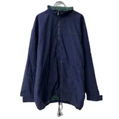 Champion ナイロンジャケット XL ネイビー チャンピオン ジップアップ ワンポイント ロゴ刺繍 ドローコード アウター 春物 a801-5884