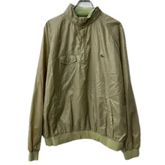 LACOSTE ナイロンジャケット XL ベージュ ラコステ ハーフジップ アノラック ワンポイント ラグラン プルオーバー 春物 a801-5886