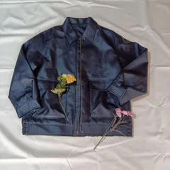 GU フェイクレザー ジップアップジャケット／撥水加工／XLサイズ／ブラック系