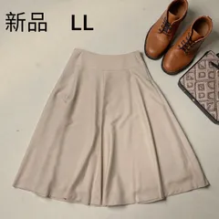 新品　ベルメゾン　フレアスカート　L〜LL  ピンクベージュ　StyleNote スタイルノート　大きいサイズ