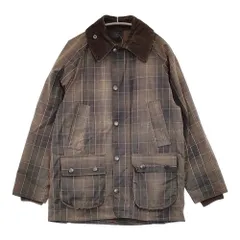 Barbour Tartan Bedale Jacket ビデイル イギリス製 縦ワラント オイルドジャケット 三井物産時代 C34/86CM 茶 メンズ バブアー【中古】5-1018T♪