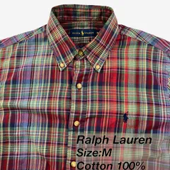 Ralph Lauren(ラルフローレン） ボタンダウンシャツ Size:M ／チェック コットン100% メンズ