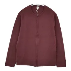 HERMES カシミヤ カデナジップアップ スコットランド製 ニット カーディガン ゴルチェ期 00'sヴィンテージ ワインレッド レディース エルメス【中古】5-1127T∞のサムネイル