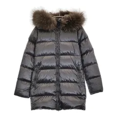 DUVETICA KAPPA フィンラクーンファー サイズ40 FEN エフイーエヌ D.037.00 ダウンジャケット ブラック レディース デュベティカ【中古】5-1127A♪