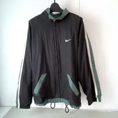 03w23487 NIKE ナイキ 銀タグ 90's～ ナイロンジャケット  ブラック×グリーン系  サイズM  メンズ  ストリート  アウター