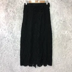 VIS ビス 綺麗だけど 楽に履ける、 レディな 幾何学レース スカート スミクロ Sサイズ 〇◇☆