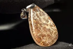 【１点物】シルバー925◇希少 デンドリティックローズクォーツ　29x17mm　ドロップ ペンダントトップ パワーストーン 天然石 _PC8856