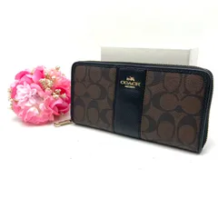 コーチ 長財布 ラウンド シグネチャー カード札入れ 小銭 GA59
