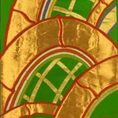 袋帯 正絹 振袖・訪問着など お子様にも 卒業(園)式や入学式にも[あE270]