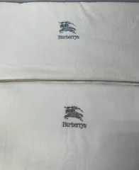【希少】Burberrys バーバリー 大判 タオルケット シーツ 2枚セット 140×240 紺 ベージュ