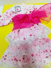 新品未使用　女の子幼児　甚平ドレス　浴衣　帯付き　95ｃｍ