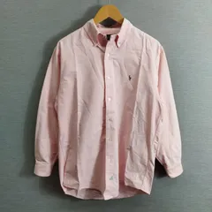 Ralph Lauren ラルフローレン ボタンダウン シャツ BD 長袖 ポニー 刺繍 コットン メンズ サイズ 15 2/1 -32 ピンク系 A179