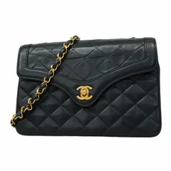 【6ac2151-k】シャネル ショルダーバッグ マトラッセ ラムスキン ネイビー ゴールド金具【中古】レディース