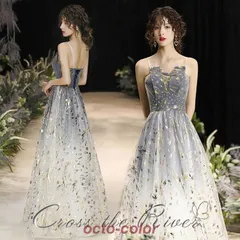 【新品?未使用】 演奏会ドレス 大人 ロングドレス パーティードレス 背中開き ピアノ発表会 ドレス 袖なし 結婚式 二次会 花嫁ドレス 大き