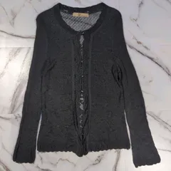John Galliano レース編 カーディガン ブラック ※品質表示タグ無し