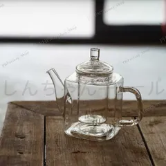 【新品・未使用】ガラス製 角型 ティーポット 茶壺 茶器