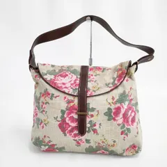 Cath Kidston  未使用品 花柄 ショルダーバッグ ベージュ ピンク レディース キャスキットソン【中古】5-0802G∞