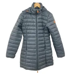 SAVE THE DUCK(セイブザダック) コート サイズ3 L レディース美品  - ダークネイビー 長袖/フード着脱可/中綿/ジップアップ/冬