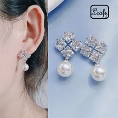 スクエアデザイン 菱形モチーフ ジルコニア輝き パールアクセサリー シルバー系 上品エレガント 大人可愛い 存在感 高見え フォーマル対応 卒業式 入学式 セレモニーアクセ デートコーデ パーティーコーデ 普段使い バレンタインギフト 彼女プレゼント 記念日