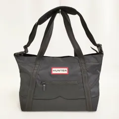 HUNTER ORIGINAL NYLON TOTE MIDI 定価17600円 UBS1201KBM 2way トートバッグ 25SS ブラック レディース ハンター【中古】5-0926G♪