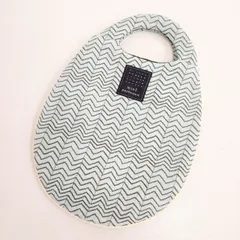 mina perhonen wave ウズラバッグ うずら トートバッグ ライトブルー カーキ レディース ミナペルホネン【中古】5-1112G∞