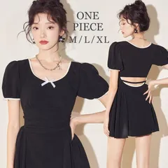 水着 夏 レディース ワンピース 体型カバー ワンピース 春水着 バックオープン ブラック 洋服感覚 洋服みたいな水着