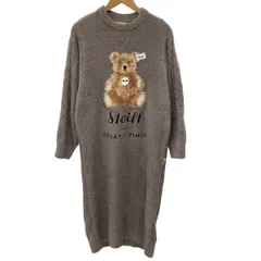 Steiff×ＧＥＬＡＴＯ ＰＩＱＵＥ シュタイフ×ジェラピケ ルームウェア ワンピース SIZE 1 ブラウン