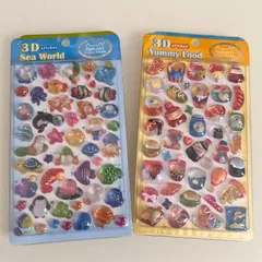 再販！！　Nekoni オリジナルシール　海の生き物　食べ物　2点セット