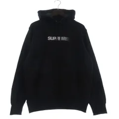 シュプリーム SUPREME Motion Logo Hooded Sweatshirt パーカー スウェット 長袖 裏起毛 ロゴ プリント コットン 黒 ブラック S