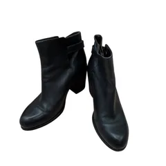 Z1734  AGL  イタリア製　ショートブーツ　ブーティー　ブラック　黒　レディース　サイズ 37 1/2