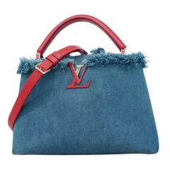 ルイ・ヴィトン(Louis Vuitton) ルイ・ヴィトン ハンドバッグ トリヨン カプシーヌPM M52996 デニム ブルー レッドレディース