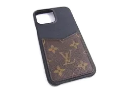 LOUIS VUITTON ルイヴィトン M46053 モノグラム バンパー iPhone 13Pro Max 対応 アイフォンケース ブラック系×ブラウン系 GA6955
