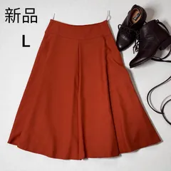 新品　ベルメゾン　フレアスカート　テラコッタ　L   StyleNote スタイルノート　大きいサイズ