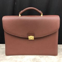 0）F777 LE TANNEUR ルタヌア ブラウンレザー ビジネスバッグ ブリーフ